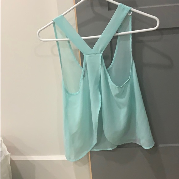 Aqua LF sheer Blouse - Picture 3 of 4